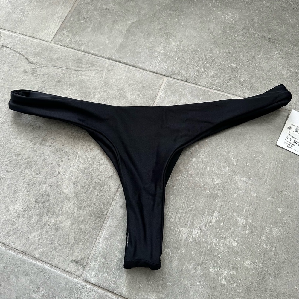 Jade Swim Bikini Bottom in Black Size XL